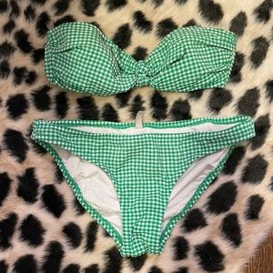 JCrew Gingham Bandeau Bikini